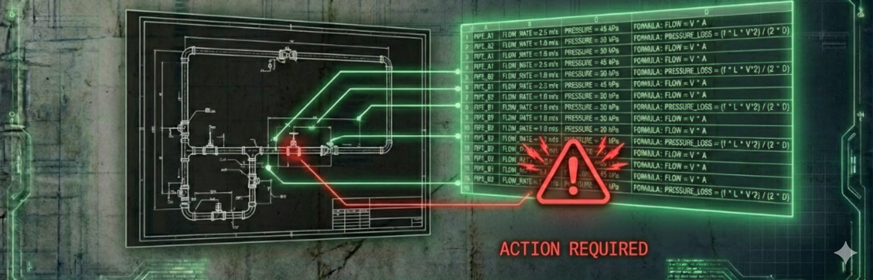 Inconsistency detected: calculation vs drawing